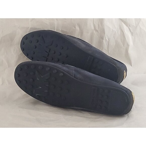 Michael Kors Moccasins Women Sz 7.5M Blue Suede Leather Casual Designer Workwear - Picture 7 of 7
